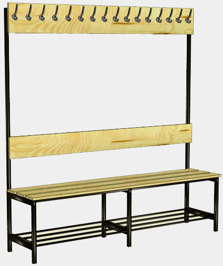 вешалка для раздевалки на 20 крючков