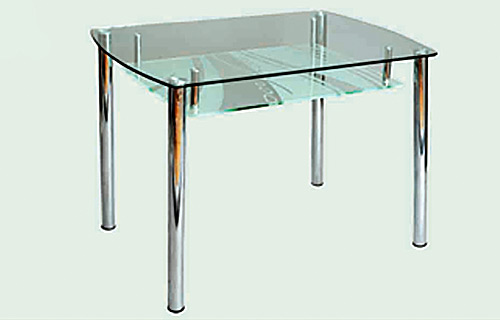 стол обеденный стекло/хром Дабл 23