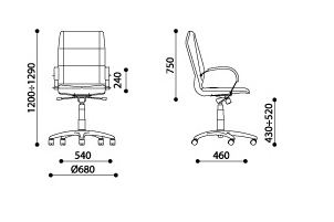 размер мебели руководителя.